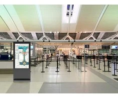 Laikiklis EDBAK Floor stand | IDS10.55 Indoor Public Ekranas Totem with glass front | 55 " | Juodas