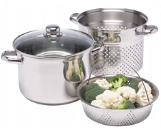 Kitchen Craft KitchenCraft makaronų puodas su sieteliu ir garinimo krepšeliu