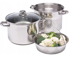 Kitchen Craft KitchenCraft makaronų puodas su sieteliu ir garinimo krepšeliu