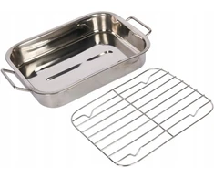 Kitchen Craft KitchenCraft Maža keptuvė su grotelėmis Sidabrinė 27x20x5 cm Nerūdijantis plienas