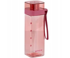 Kite 550 ml rožinis vandens buteliukas, kvadratinis