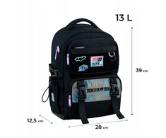 Kite Kuprinė mergaitėms Monster High, 3-6 klasei, juoda