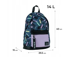 Kite mergaičių kuprinė, 40 cm, daugiaspalvė, A4 formatas