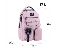 Kite Mergaičių kuprinė Hello Kitty 17l, rožinė, mokyklai, paaugliams