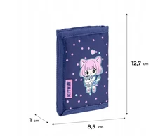 Kite Mergaičių mokyklinė Velcro piniginė su raktų laikikliu, violetinė aitvaras