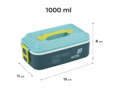 Kite Priešpiečių dėžutė su skyriumi BPA FREE pietų dėžutės stalo įrankiai vaikams 1000 ml Aitvaras