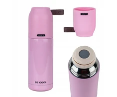 Kite Termosas su blizgančiu puodeliu hermetiška rankena, rožinis, 350 ml Aitvaras