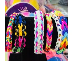 Klaus LOOM BANDS guminės juostos apyrankėms ir kaklo papuošalams gaminti, violetinė, 200 vnt.