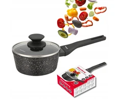 Klausberg Marmurinis puodas 16 cm su dangčiu Indukcinės dujos Nelipnus 1,2L KB7986
