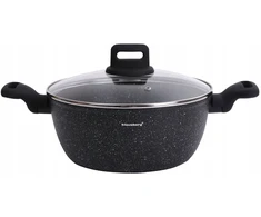 Puodas Puodas, juodas marmuras, 24 cm skersmens, 3,79 l, Klausberg
