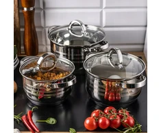 Klausberg PUODŲ RINKINYS 6 ELEMENTŲ RINKINYS INDUKCINĖS DUJINĖS marmuru