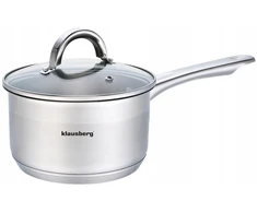 Klausberg RONDEL STALOWY Z POKRYWKĄ INDUKCJA GAZ STAL NIERDZEWNA KUCHENNY 2.1L 18 CM