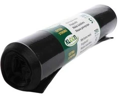 Kleen Dvisluoksniai LDPE šiukšlių maišai Klean 100x125cm/250L/5vnt. 58 mikronai