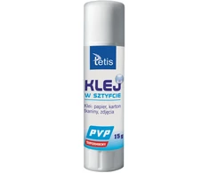 Klijų lazdelė 15g Tetis PVP bespalvė Super Strong 1 vnt