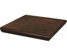 Paradyz Polija Klinkerio plytelės pakopa SEMIR BROWN STOP NAR KAP, 33 x 33 cm