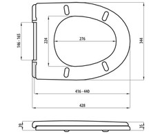 Euroliux Klozeto dangtis MA-013AW