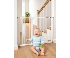K&amp;M Apsauginiai vartai 77–112 cm su prailginimu SPOROWA Baltas I023