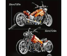 K&amp;M Konstrukciniai blokai chopper technic motociklas 436 elementai (436vnt)