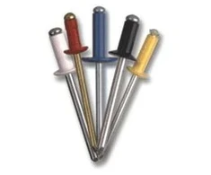 Kniedės, 4,0 x 8,0 mm, AL/PL, RAL3007, 50 vnt.