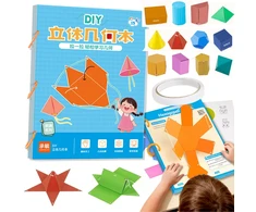Knyga apie kietųjų kūnų geometriją – Montessori knyga 3D erdviniam mąstymui