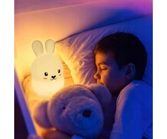 Koala Kay Silikonowa Lampka nocka vaikams kolorowa LED RGB Pultas USB króliczek