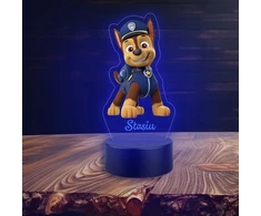Koala Wood 3d Led Naktinė Lempa "čempionas" Vaikams, Paw Patrol