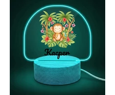 Koala Wood Lampka Nocna Prezent na Roczek Chrzciny Dla Noworodka Małpka Drewniana