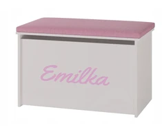 Kobi Bērnu rotaļlietu kaste DARIA printed pink panel