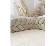 Koell Braid Veliūrinė lovos apsauga 180cm rusvai gelsvas