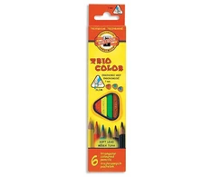 Koh-i-noor 3131 Triocolor kreidelės, 6 vnt.