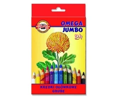 Koh-i-noor Omega Jumbo kreidelės, 24 spalvos