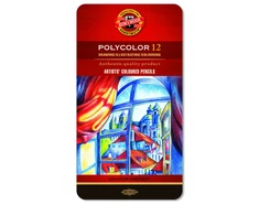 Koh-i-noor Polycolor spalvoti pieštukai, 12 vnt.
