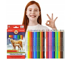 Koh-i-noor Tricolor pieštukai, 24 spalvos