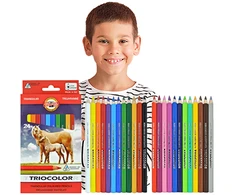 Koh-i-noor Tricolor pieštukai, 24 spalvos