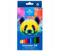 Koh-i-noor Triocolor kreidelės, 24 spalvos, ergonomiškos