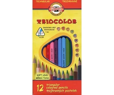 Koh-i-noor Triocolor minkštos kreidelės vaikams, 12 vnt.