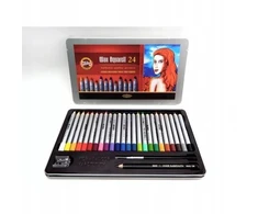 Koh-i-noor Wax Aquarell akvarelinės kreidelės 24 spalvos + priedai
