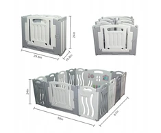 Kojec GUPAMIGA pilka 150x150x60 cm su deską do rysowania