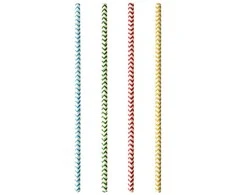 Papstar Kokteilių šiaudeliai ZigZag 6mm 20cm 25vnt