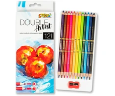 Kolori Dvipusės kreidelės Double Artist 12 spalvų Penmate