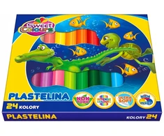 Koma-Plast Apvalus minkštas netoksiškas plastilinas 24 spalvos