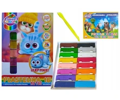 Koma Plast Plastelinos rinkinys 16 spalvų + spalvinimo knygelė