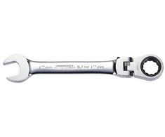 Kombinuotas raktas su terkšle KS Tools Gear+Flex; 19 mm
