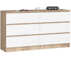 Komoda K140, ąžuolo sp./balta