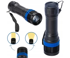 Kompaktiškas taktinis kišeninis žibintuvėlis su ZOOM, SMD LED objektyvu