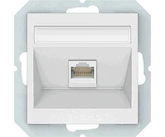 Kompiuterio lizdas 2 vietų (RJ45 CAT6e UTP) QR1000, be rėmelio, pilkos matinės sp.