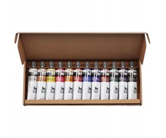 Komplet 12 vnt farb MaxiAcril RENESANS artystyczne wydajne prezent 12x60ml