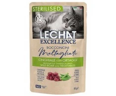 Lechat Exc. konservai sterilizuotoms katėms su šerniena ir daržovėmis 85g