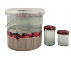 Konservavimo indelių rinkinys kibire, 12 vnt. 165 ml / 230 ml