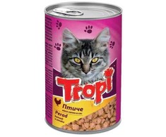 Konservuotas kačių ėdalas TROPI su paukštiena 415g
